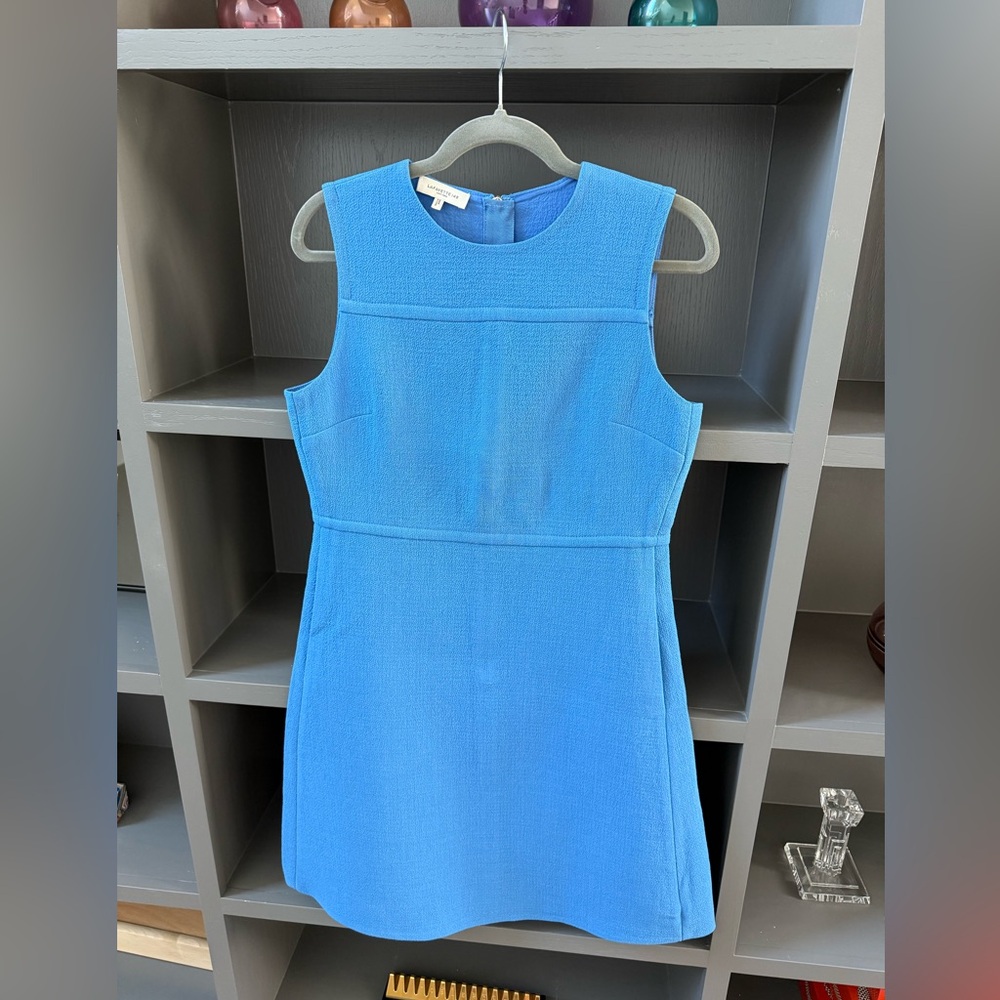 Lafayette 148 Blue Sleeveless Dress - Picture 14 of 16